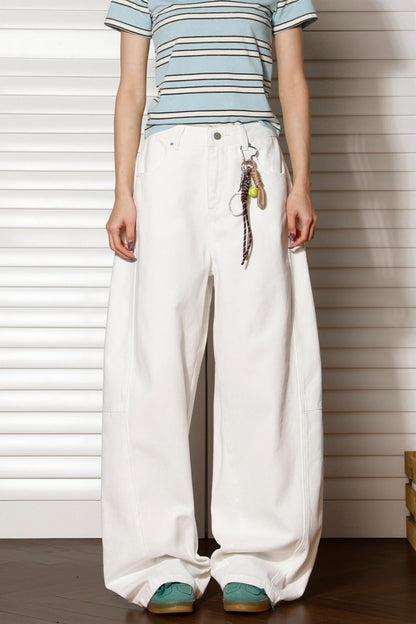 Retro High-Waisted Wide-Leg Jeans