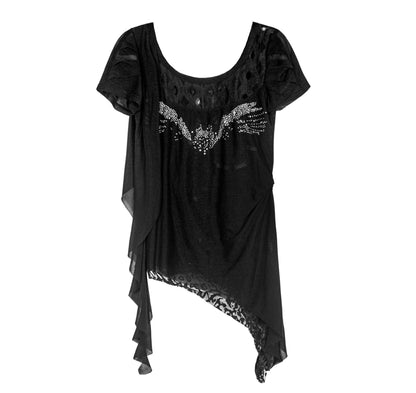 White-Black Diamond Top