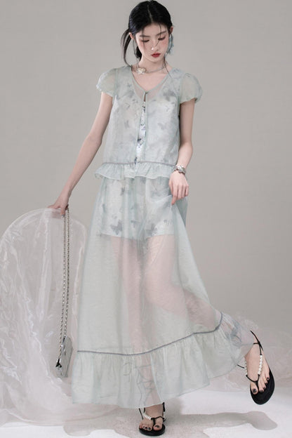 Ethereal Layered Ensemble Dress Set
