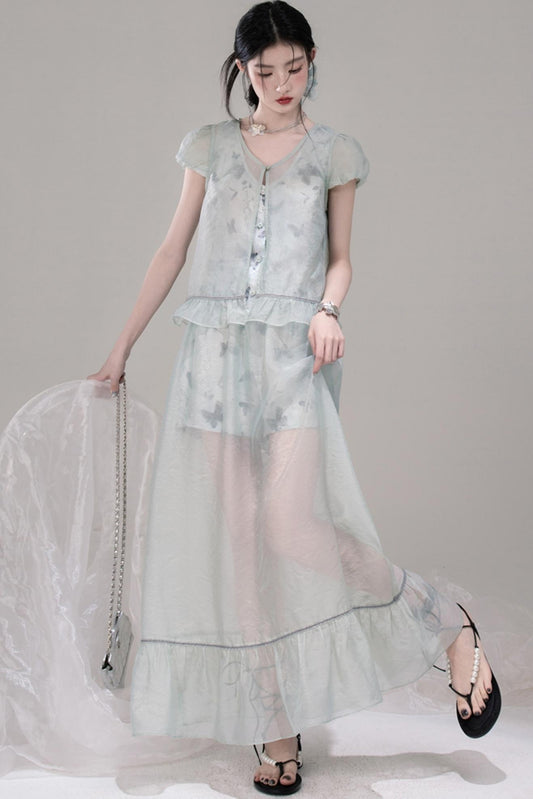 Ethereal Layered Ensemble Dress Set