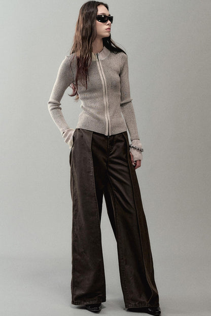 Spliced Knitted Cardigan