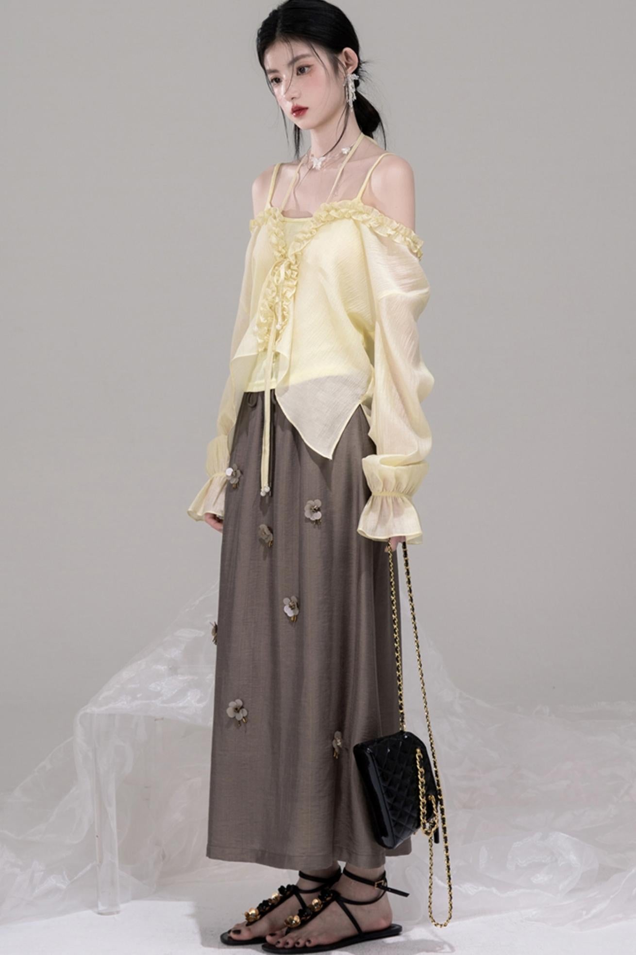 Summer Floral A-Line Skirt