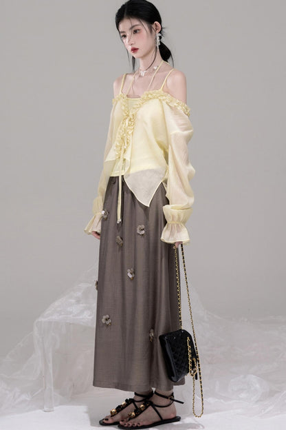 Summer Floral A-Line Skirt