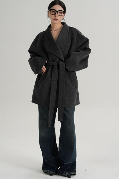 Minimalist Reversible Wool Coat