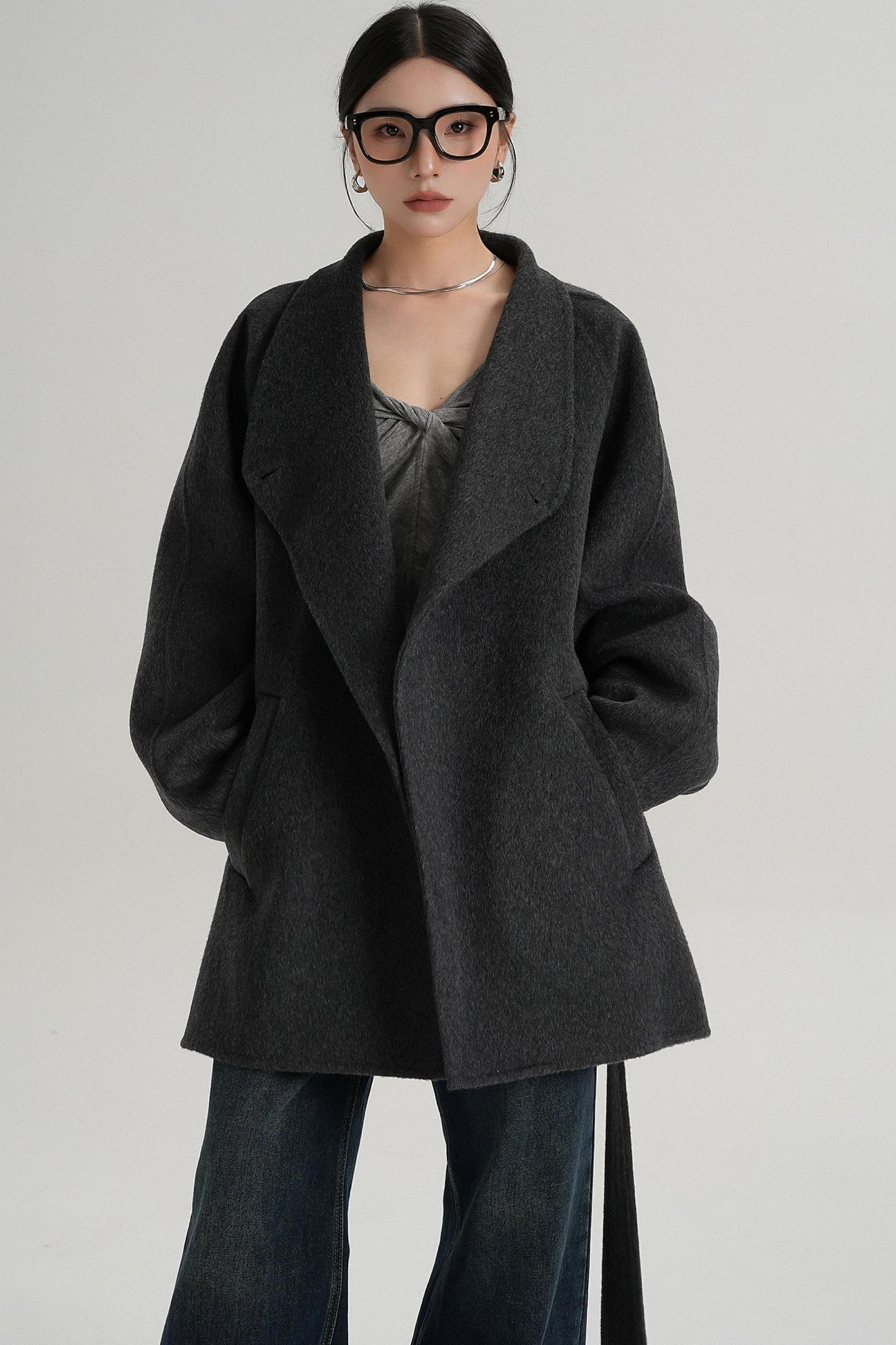 Minimalist Reversible Wool Coat