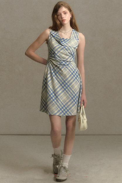Plaid Sleeveless Dress