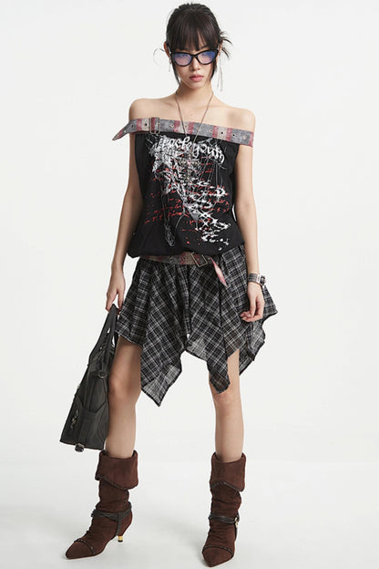 French One-Shoulder Top