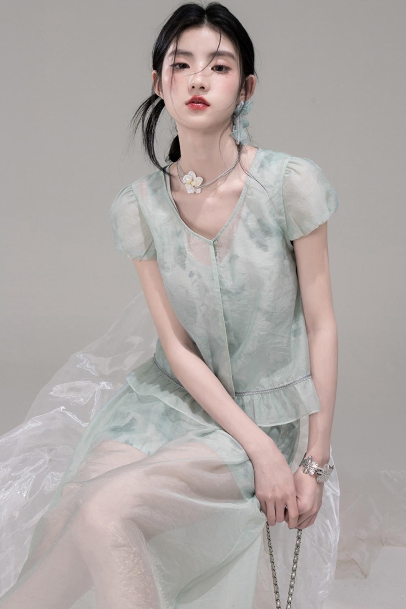 Ethereal Layered Ensemble Dress Set