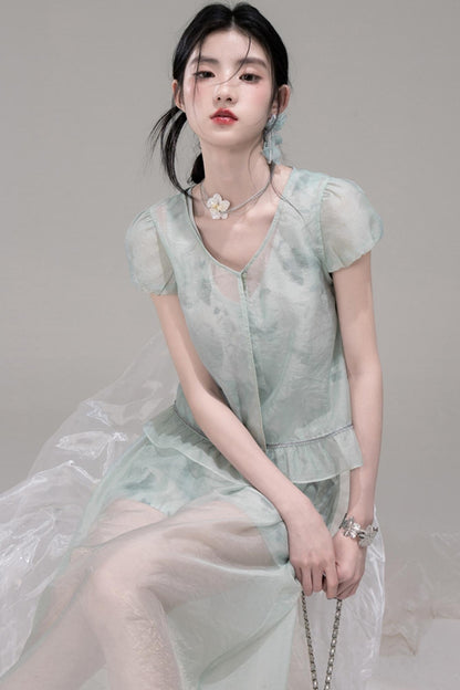 Ethereal Layered Ensemble Dress Set