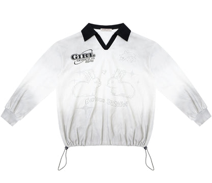 Rabbit Print Sporty Sweatshirt