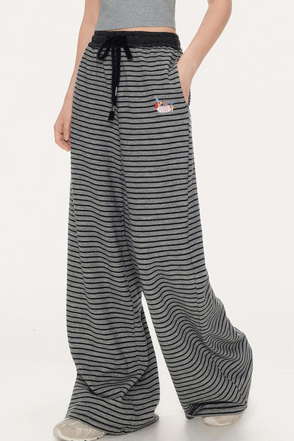 Lazy Striped Knit Pants