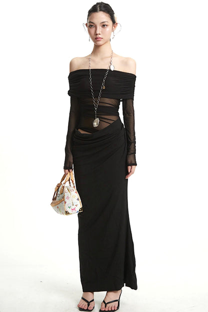 Luxury Black Sleeve Dress