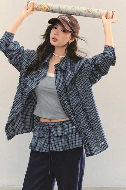 Fungus Hem Loose Fit Shirt Set-Up