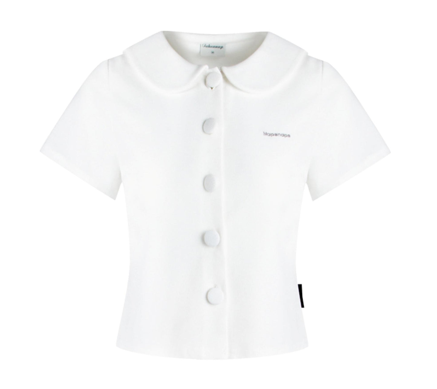 White Shoulder Crop Top