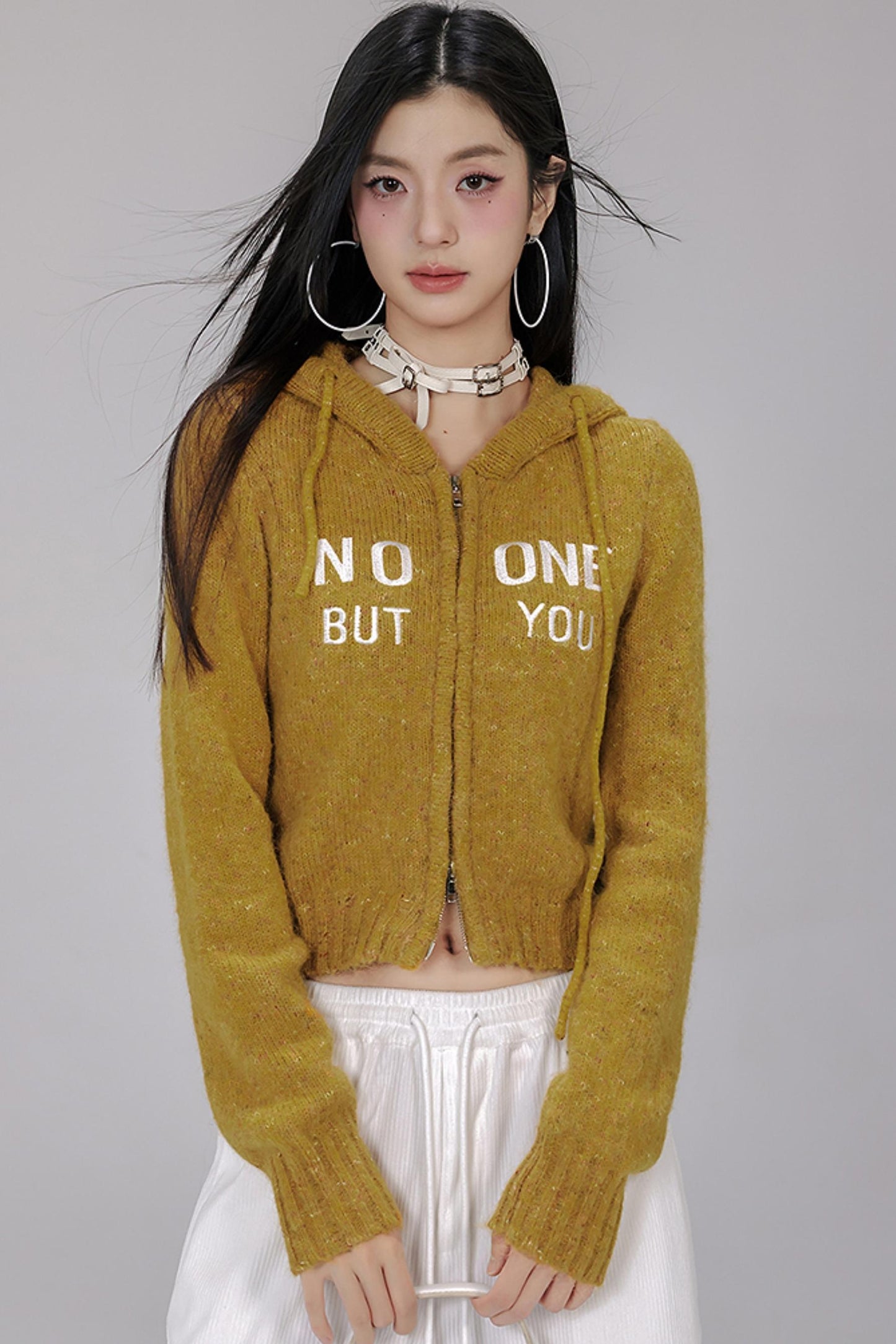 Vintage Knit Hooded Sweater