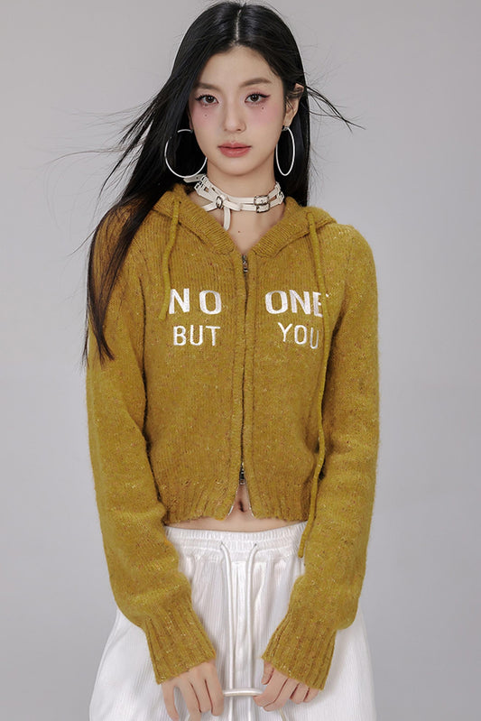 Vintage Knit Hooded Sweater