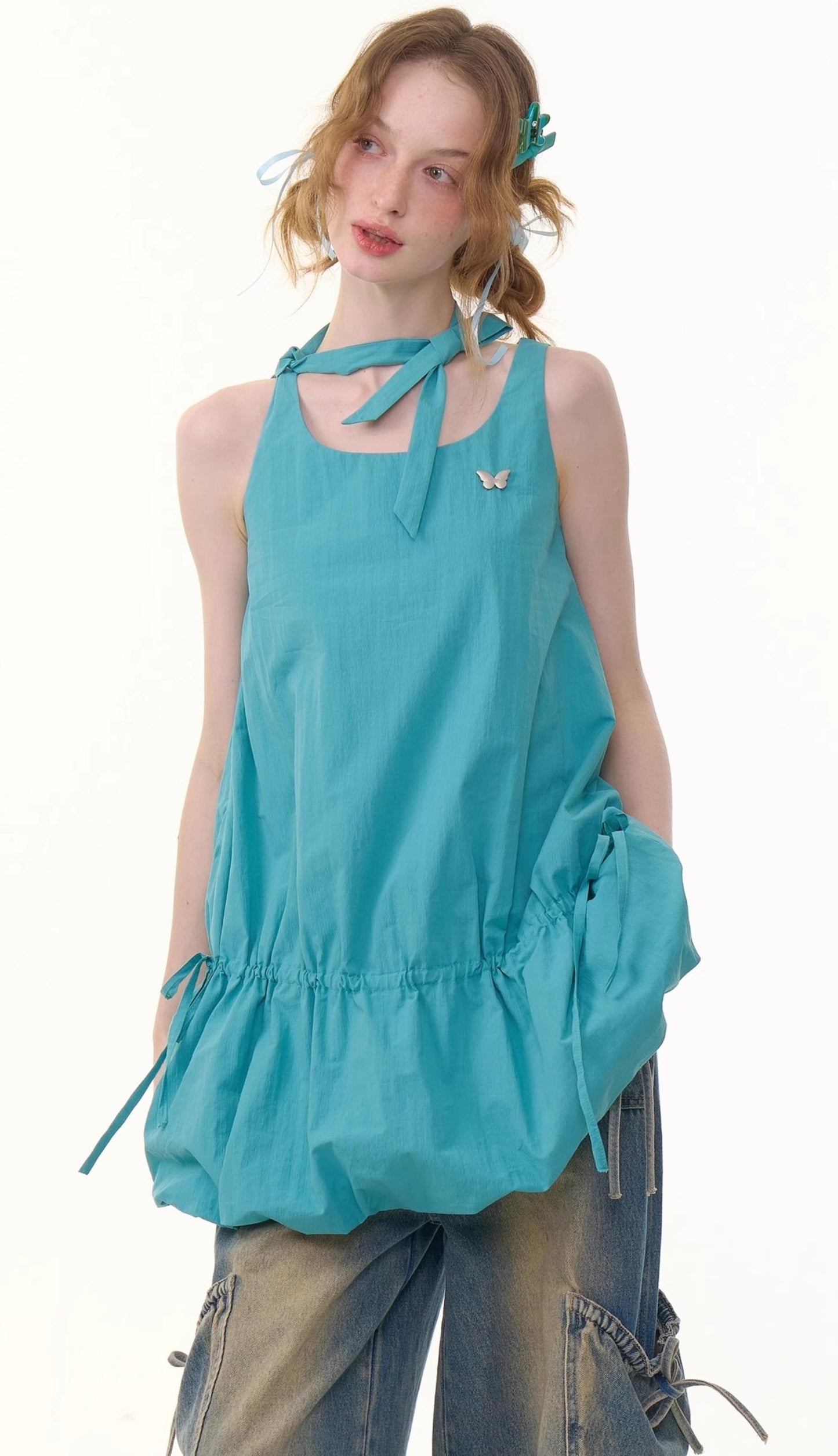 Summer Chic Tie-Waist Camisole Dress