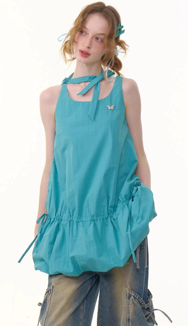 Summer Chic Tie-Waist Camisole Dress