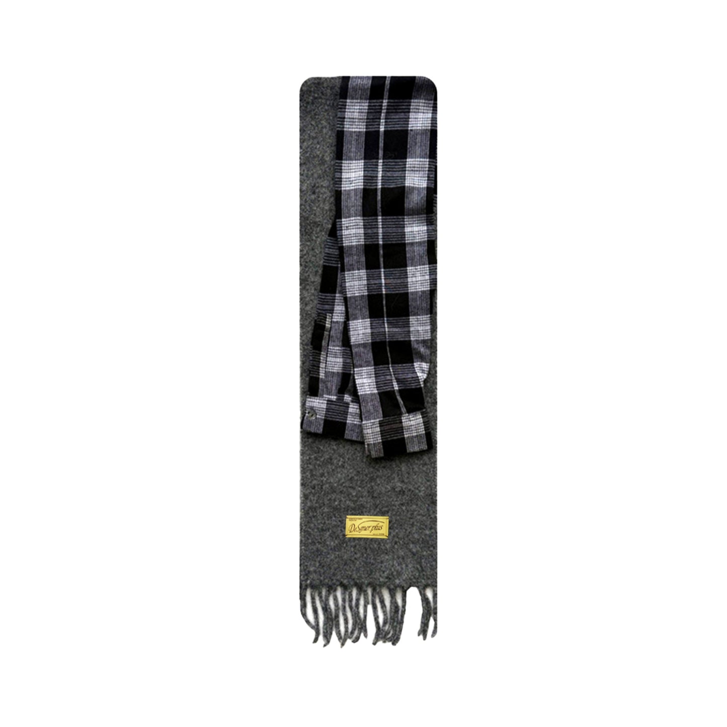 Plaid Tassel Wool Scarf