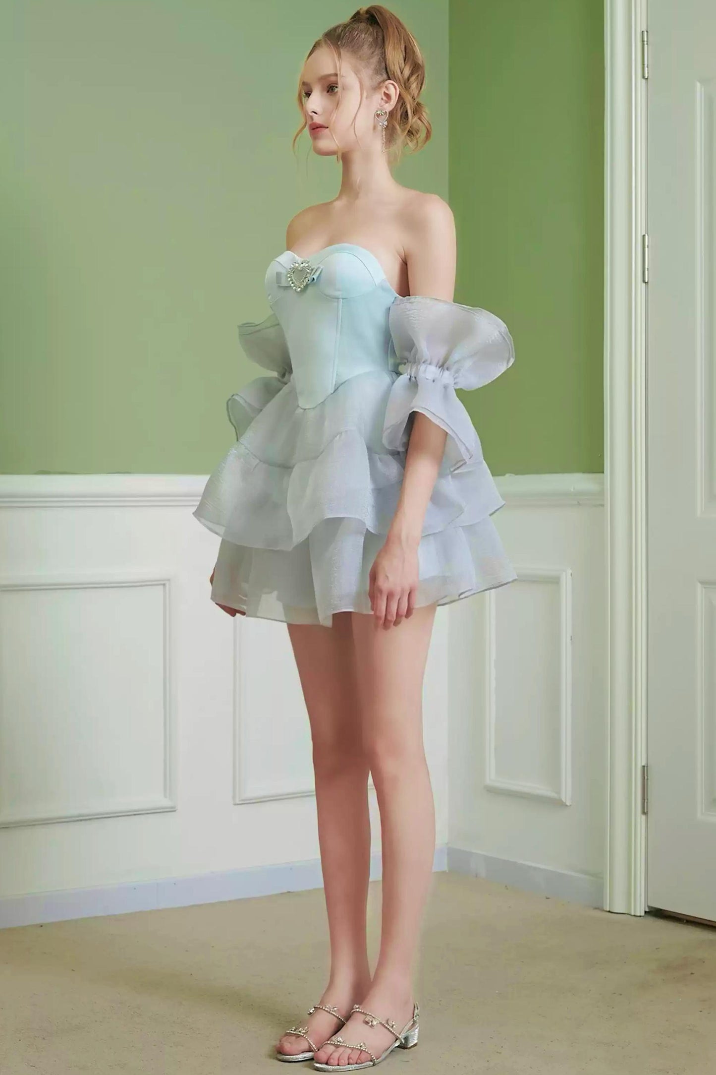 Blue Fairy Fishbone Tutu Dress