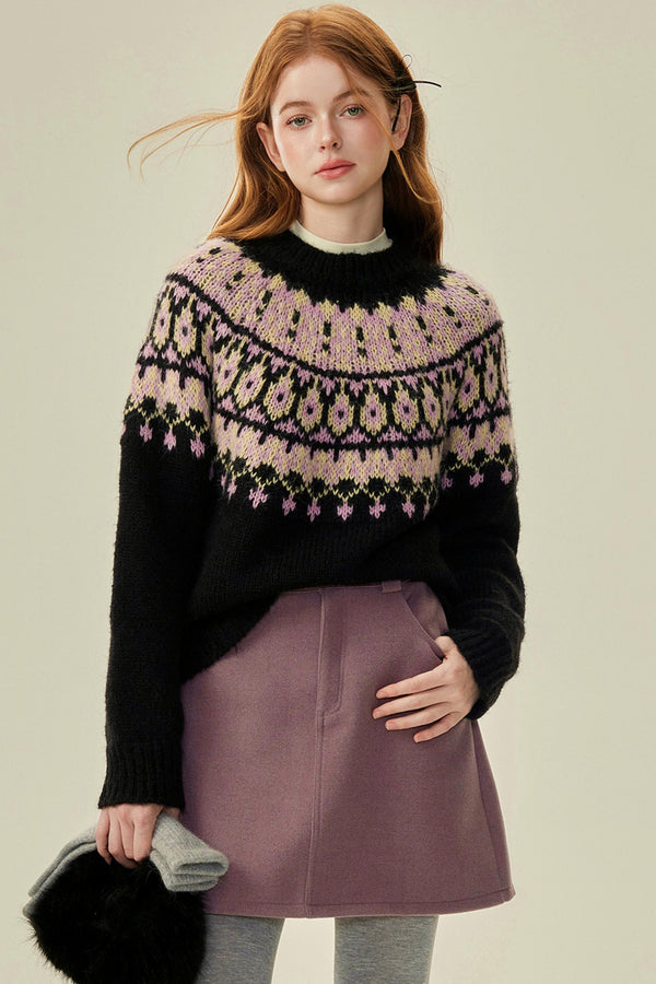 Color-Block Knit Sweater