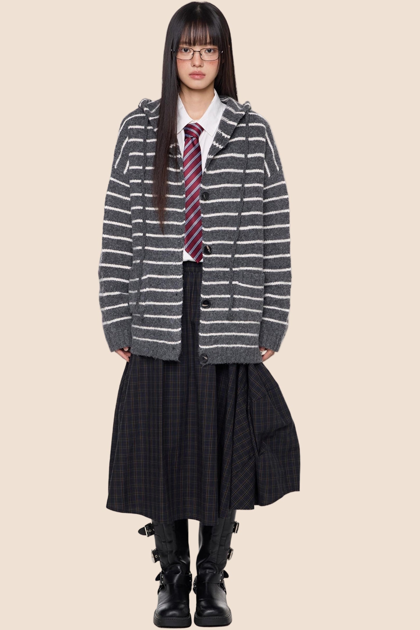 Vintage Hooded Sweater Jacket