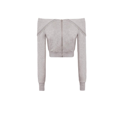 Short Hoodie Cardigan Set-Up