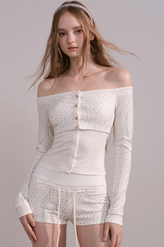 Slim Waist Long Sleeve Top Set-Up