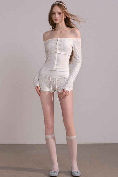 Slim Waist Long Sleeve Top Set-Up