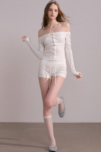 Slim Waist Long Sleeve Top Set-Up