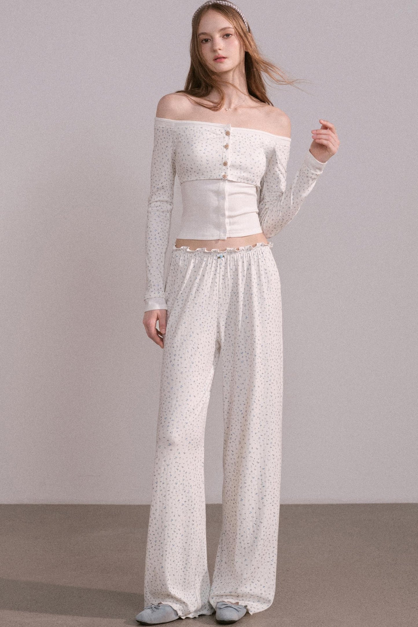 Slim Waist Long Sleeve Top Set-Up