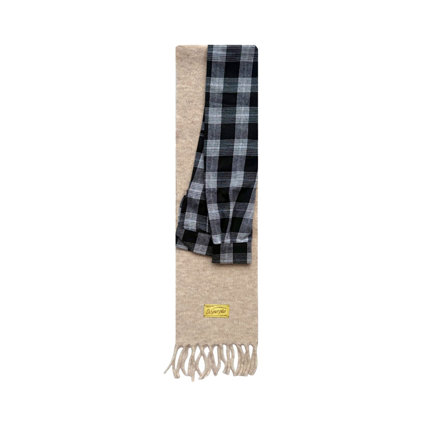 Plaid Tassel Wool Scarf