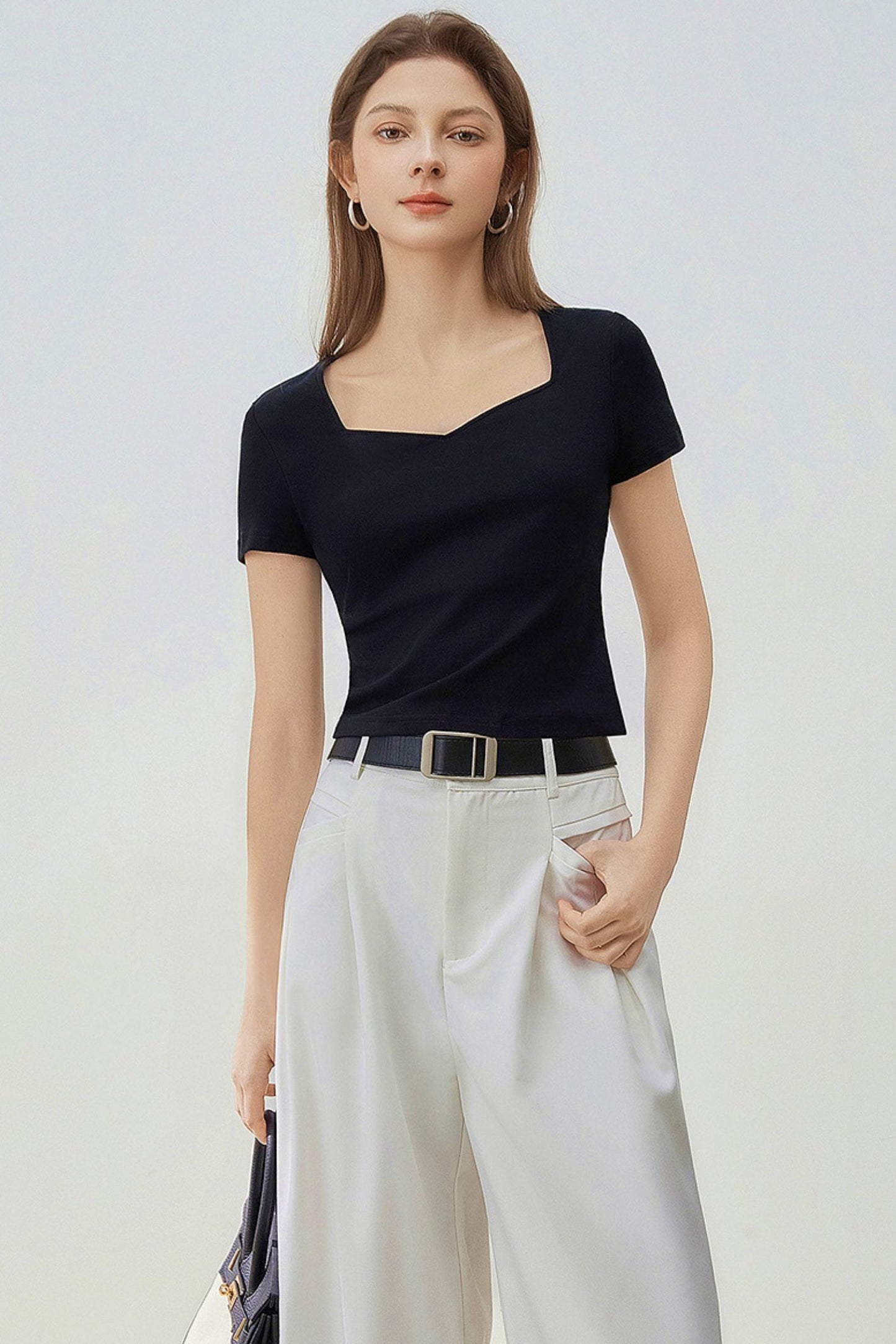 Retro Square Neck Tee