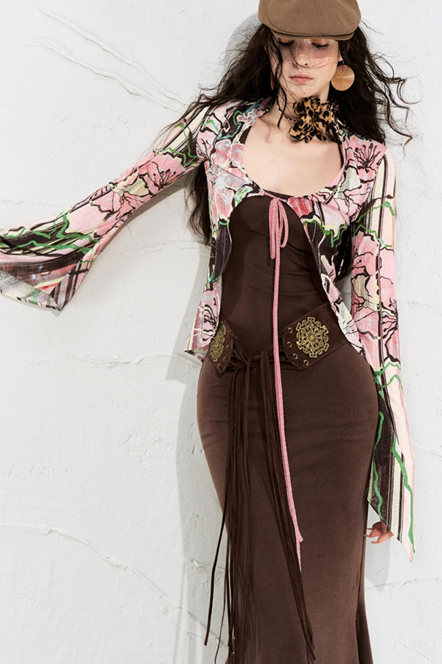 Color-Blocked Two-Piece Dress Set