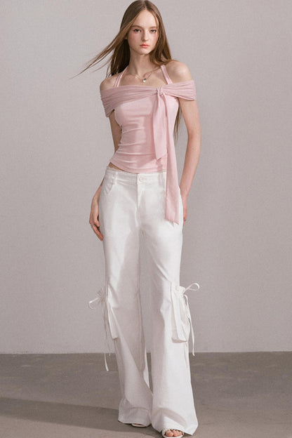 Lace-Trimmed Womens Pants