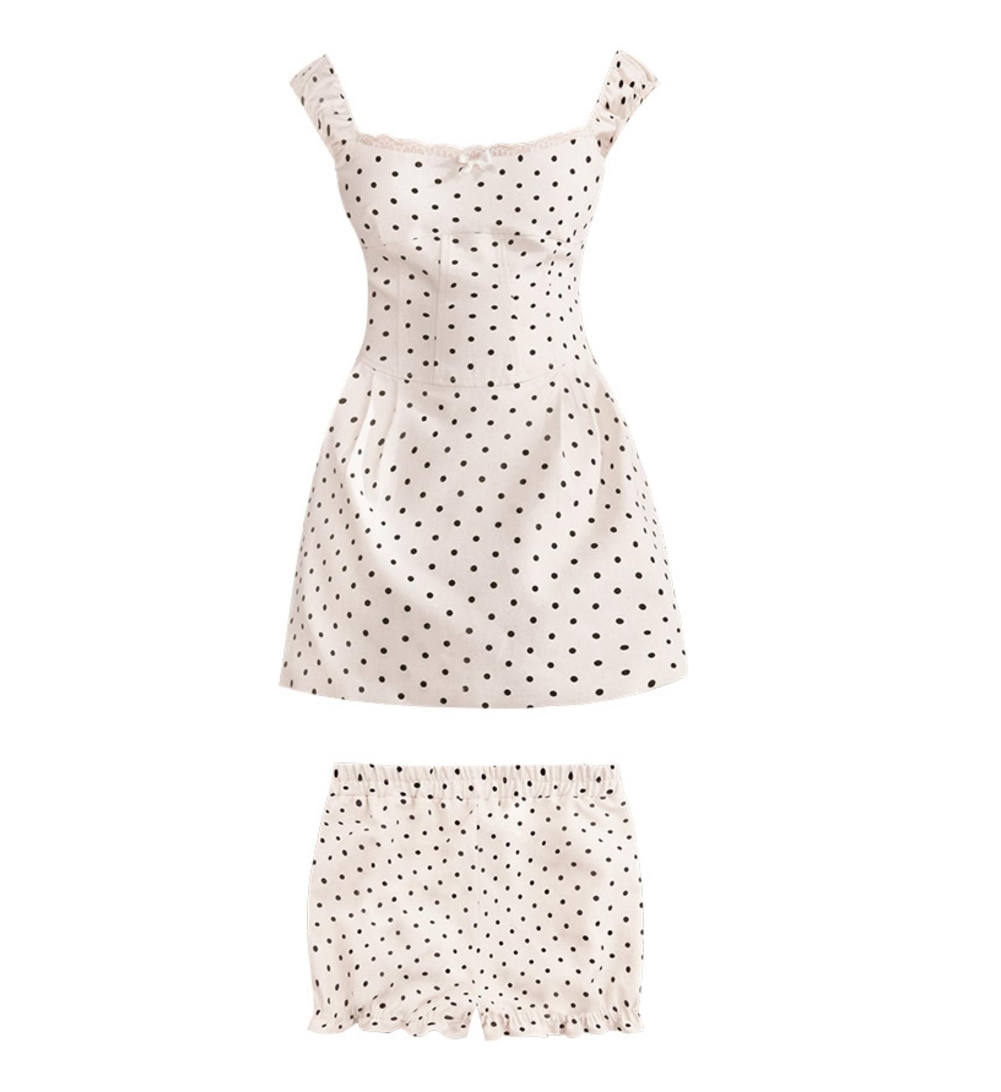 Polka Dot One-Shoulder Dress
