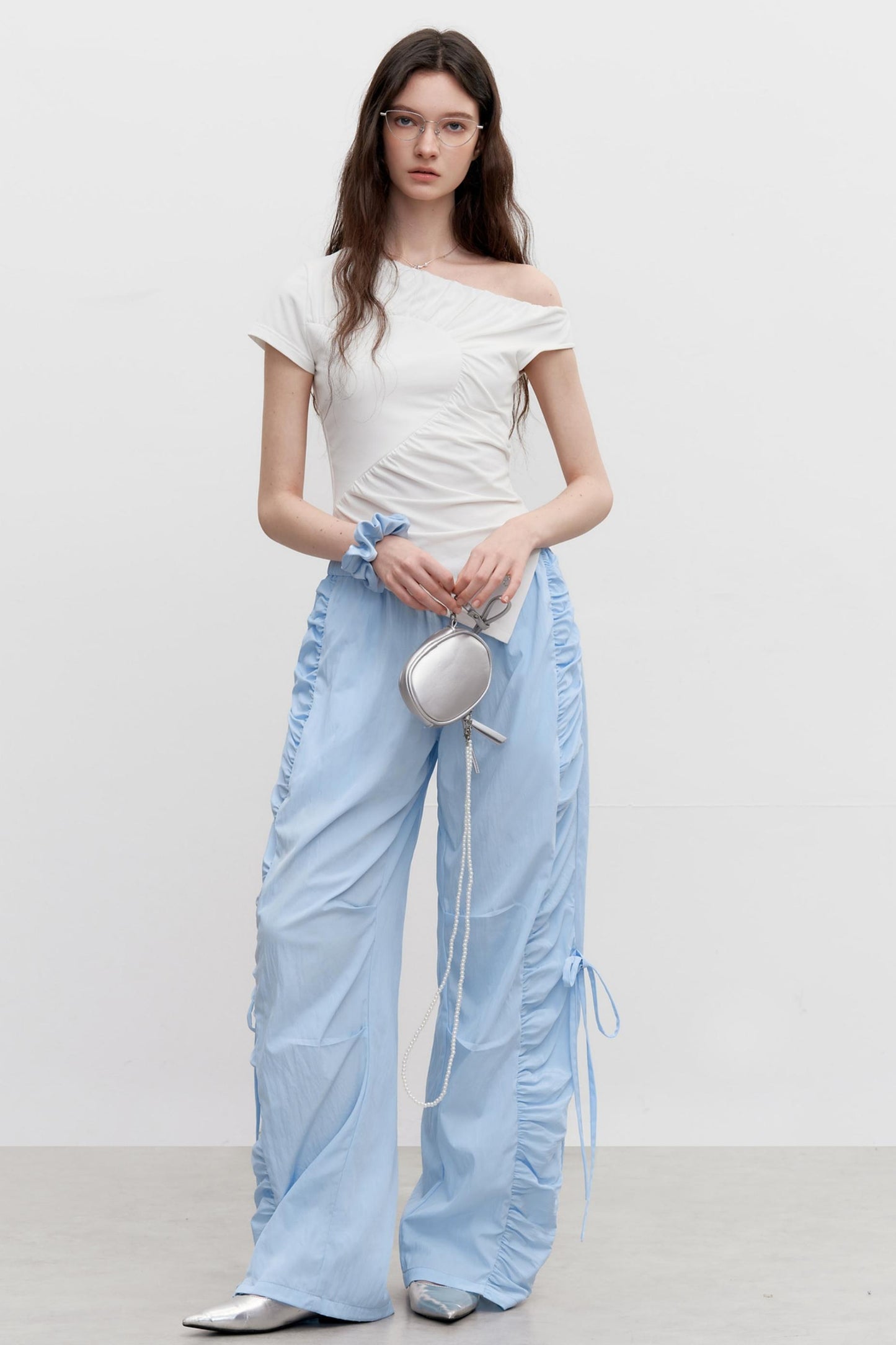 Vintage Blue Tie-Up Pants