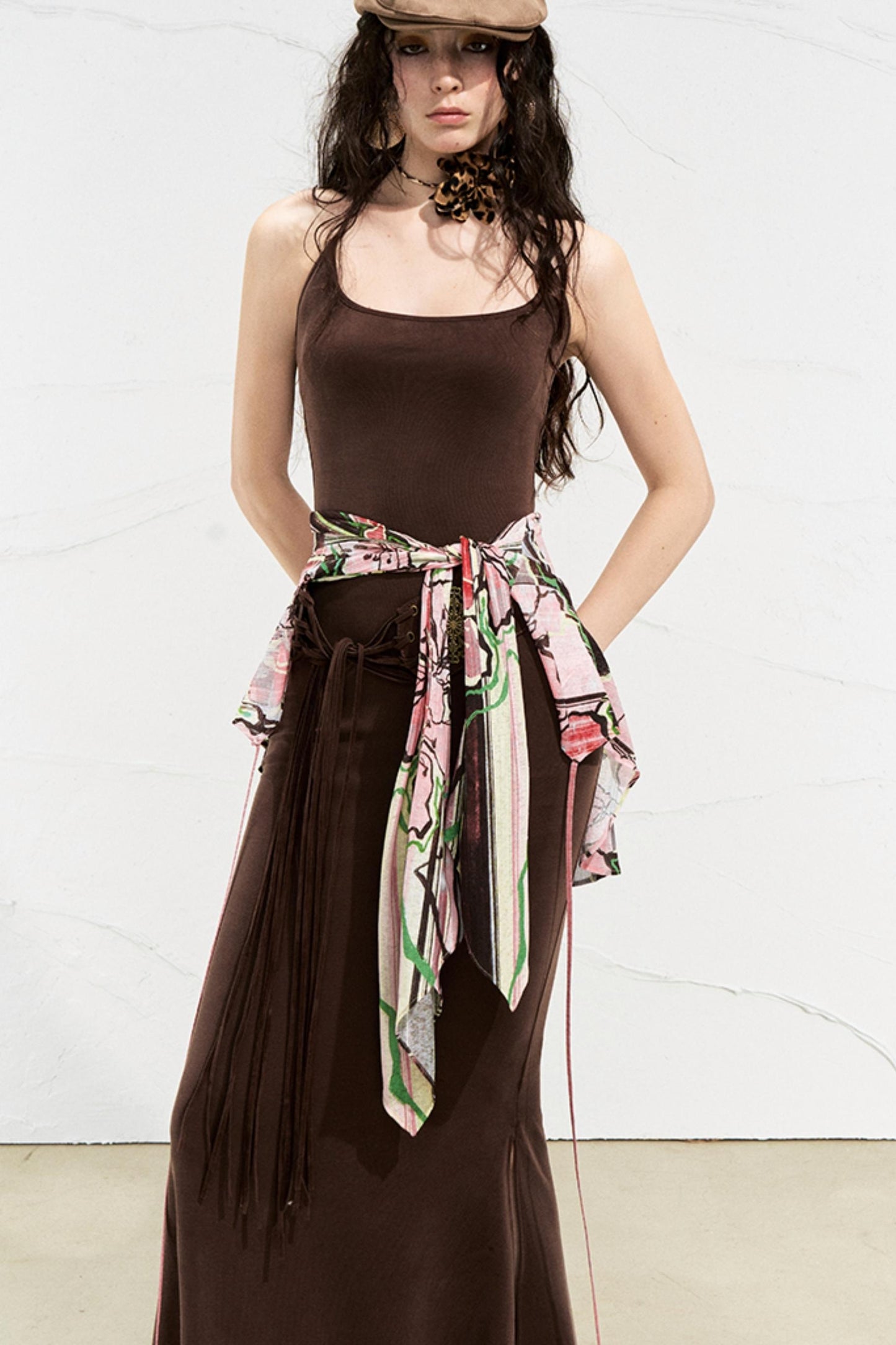 Color-Blocked Two-Piece Dress Set