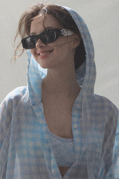 Sun Plaid Shirt & Shorts Set-Up