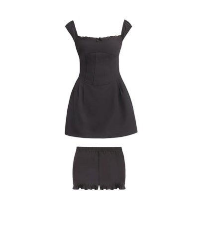 Polka Dot One-Shoulder Dress