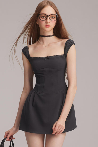 Polka Dot One-Shoulder Dress