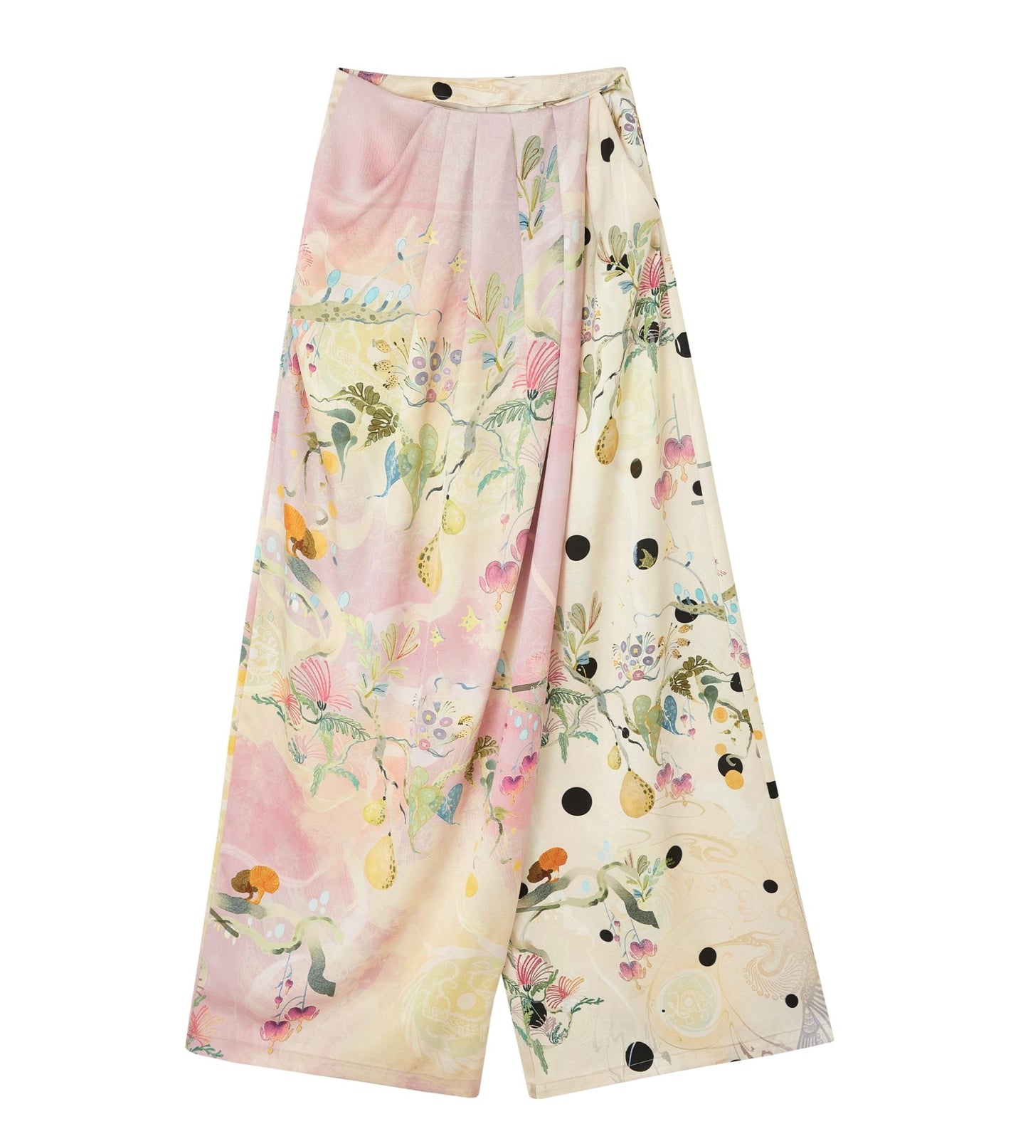 West Draped Wide-Leg Trousers