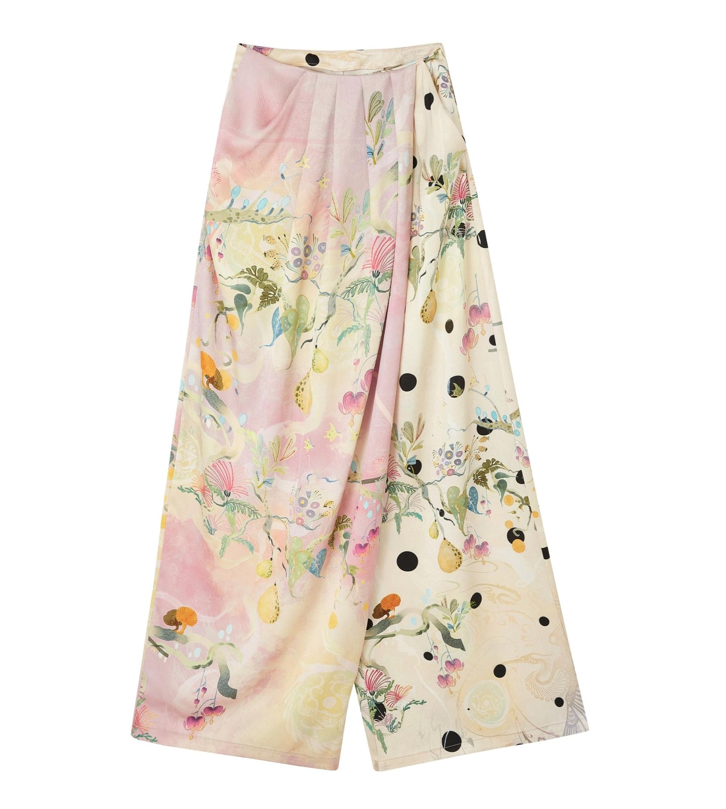 West Draped Wide-Leg Trousers