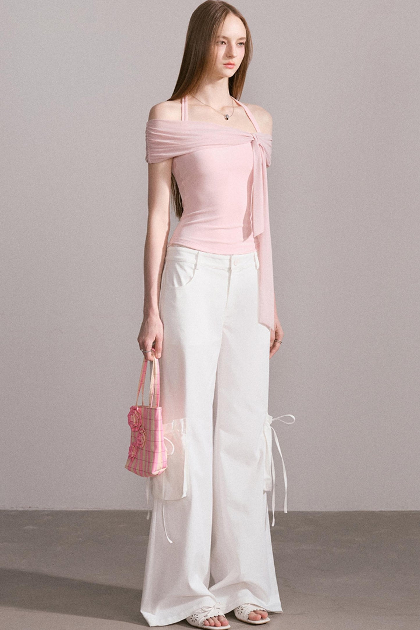 Lace-Trimmed Womens Pants