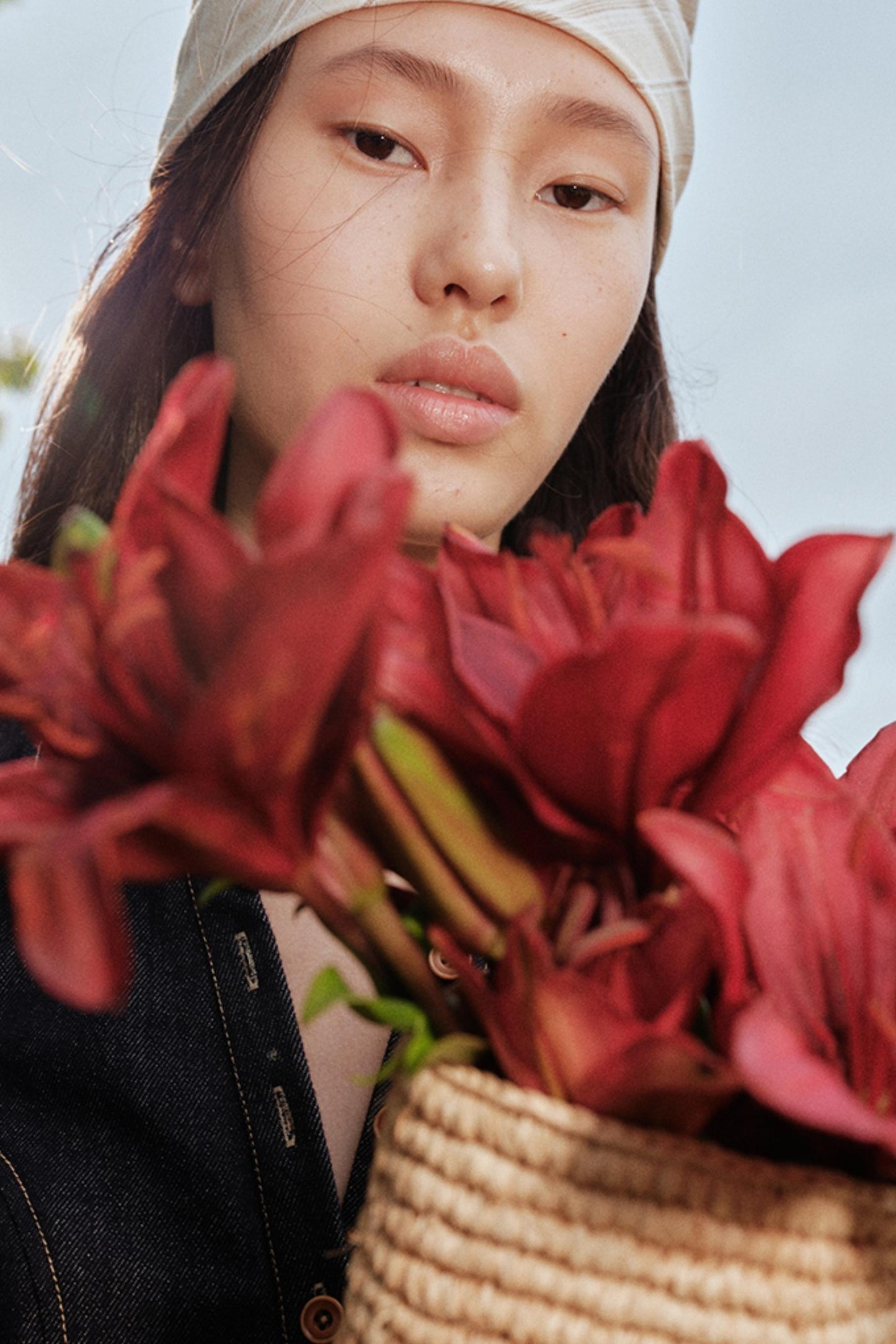 Summer Cicadas Denim V-Neck Waist Dress
