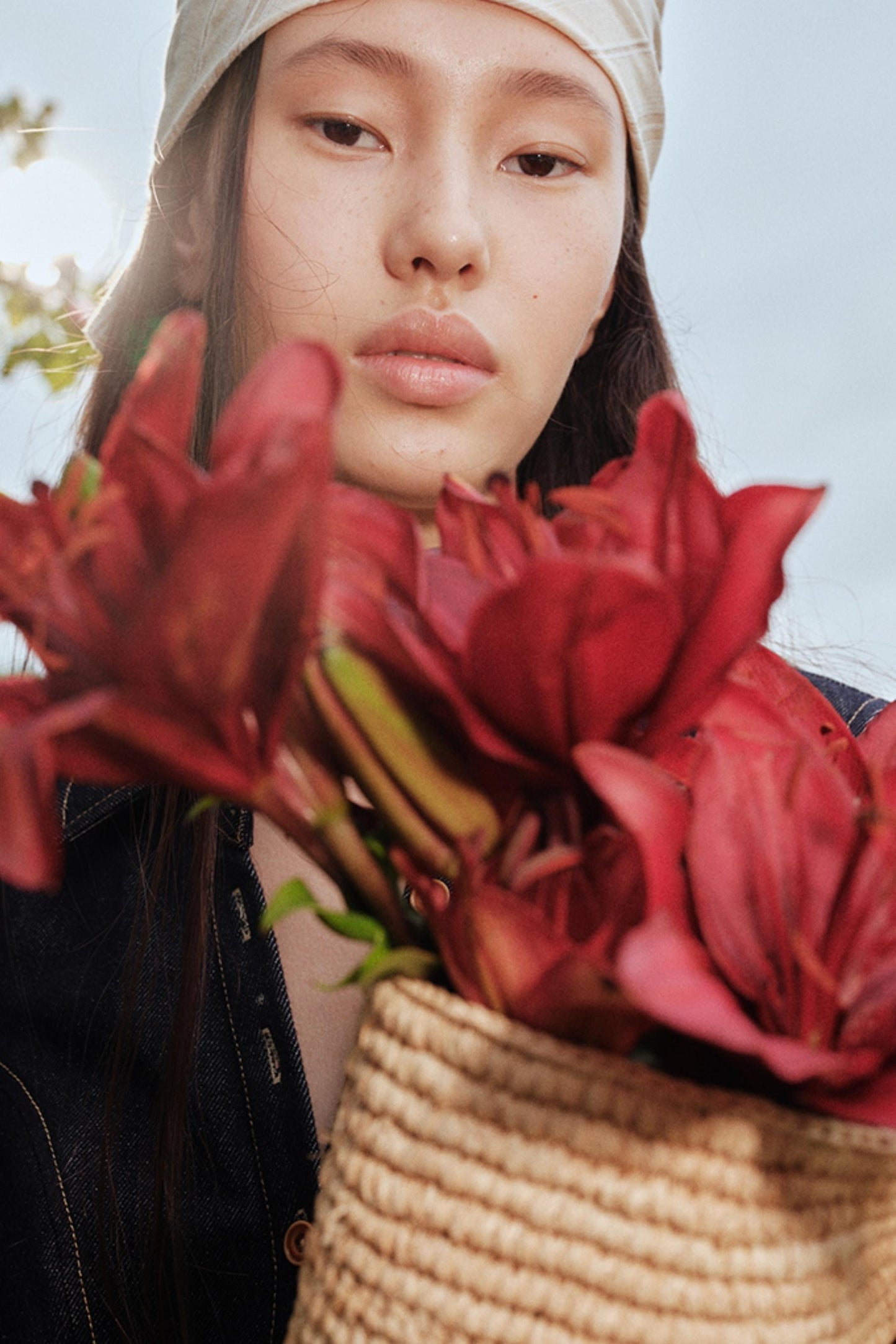 Summer Cicadas Denim V-Neck Waist Dress