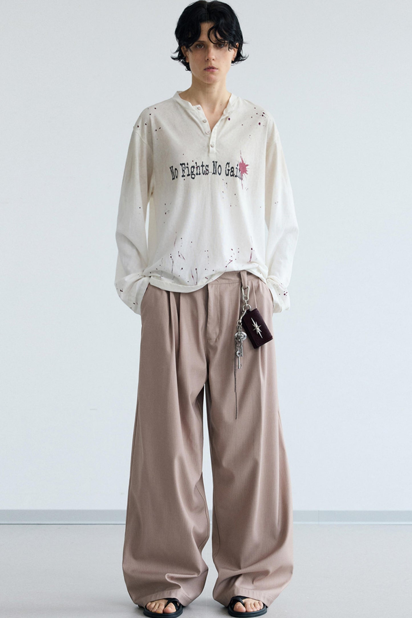 Vintage Striped Wide Leg Trouser Pants