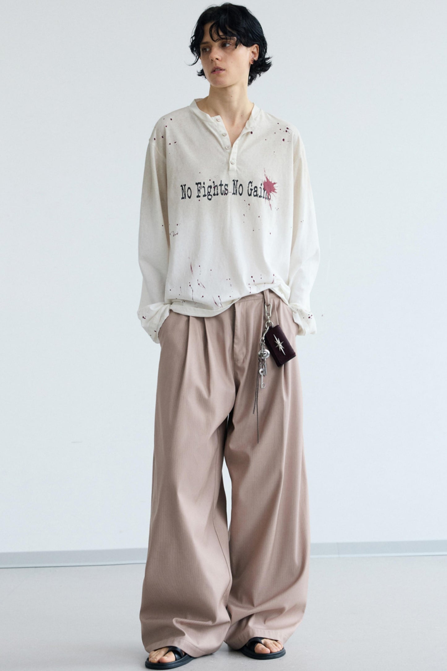 Vintage Striped Wide Leg Trouser Pants