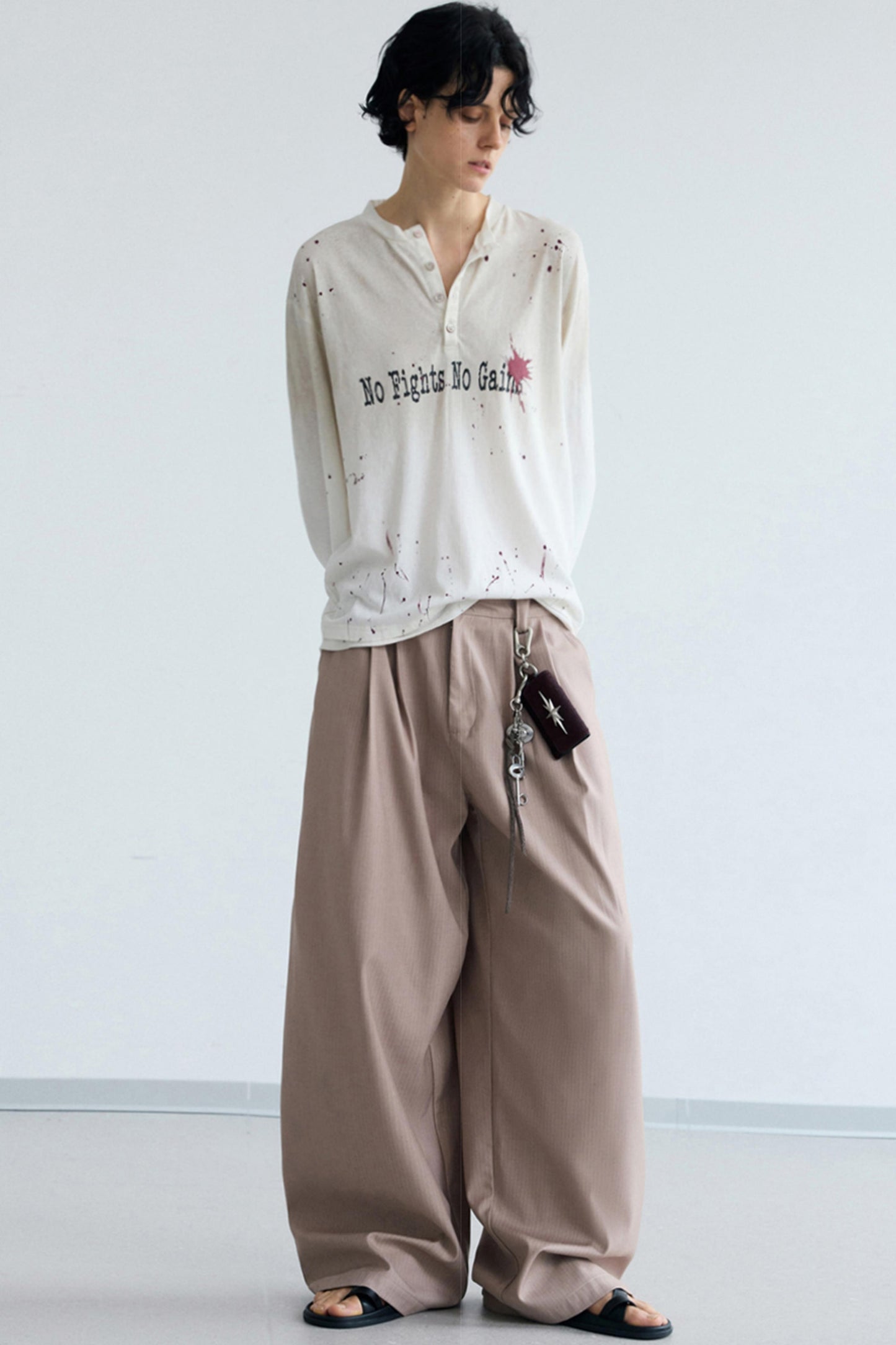 Vintage Striped Wide Leg Trouser Pants