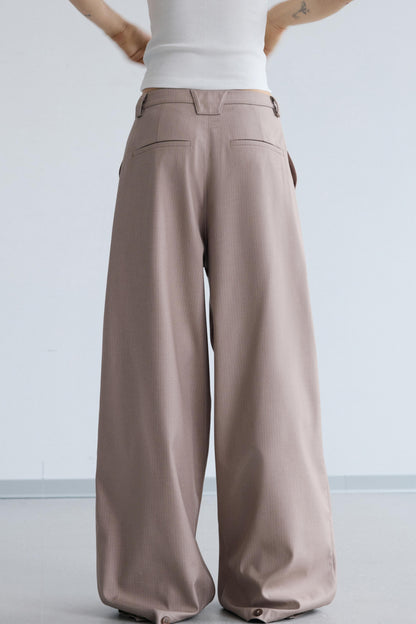 Vintage Striped Wide Leg Trouser Pants